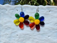 Image of Rainbow Flower Earrings 