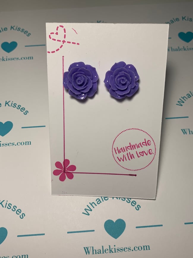 Rose earrings