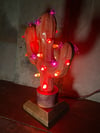 Orange & Yellow Valentines DayThemed Ceramic Cactus Night Light Lamp