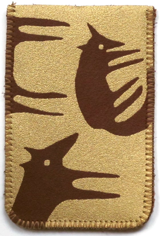 Image of Gold and Brown Foxes Card Holders