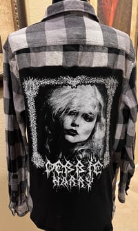 Vintage Black/White/Gray Flannel Shirt Debbie Harry Blondie
