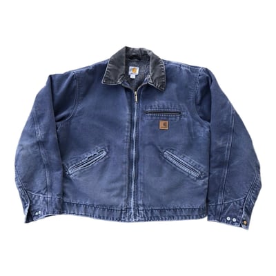 Vintage 90s Carhartt Detroit Jacket - Distressed Navy Blue
