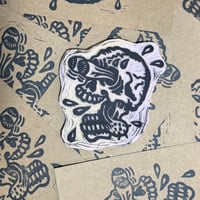 Image 2 of Dome Bone Linocut Print