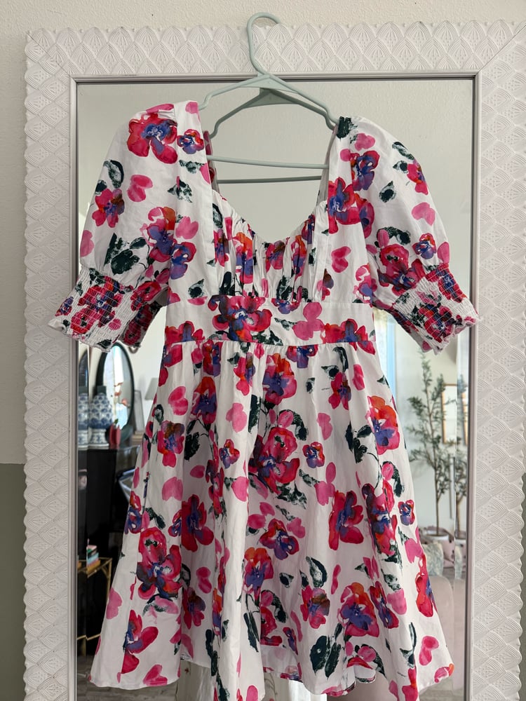 Image of Floral flippy mini dress 