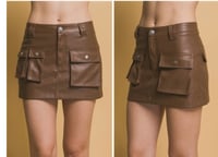 Image 2 of Straight leather skirt 