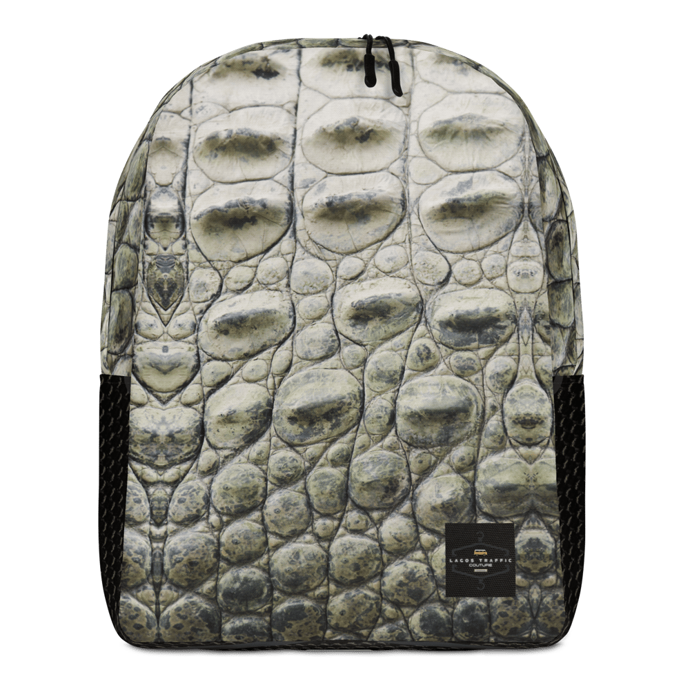 LAGOS TRAFFIC COUTURE LAPTOP TRAVELER'S BACKPACK (CROC'GATOR FULL PRINT)