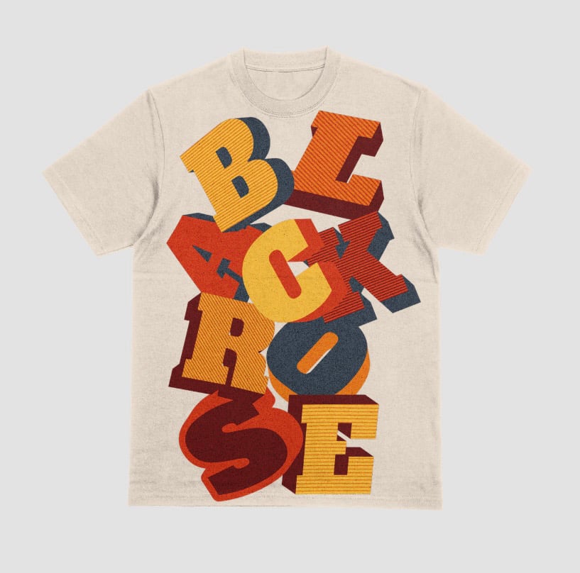 Image of BLACK ROSE SCRAMBLE TEE (SAND)