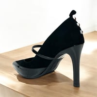 Image 6 of Lodi Roala Black Suede/Patent Combo