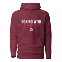 Image 3 of Boxing with Purpose Adult Hoodie(White Logo)