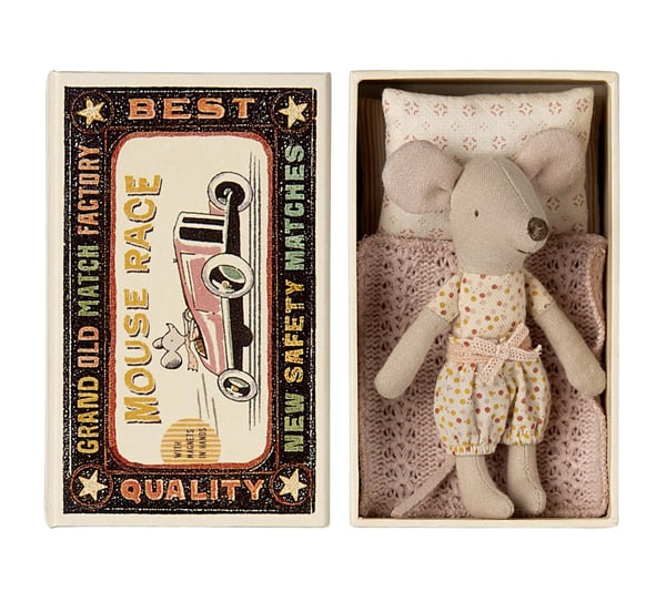 Image of Maileg Little Sister Mouse in Matchbox