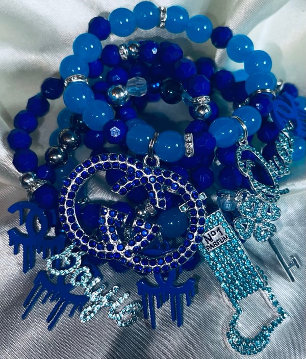 Image of Blue stacked Bracelets 