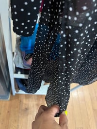 Image 3 of ASOS polka dot sheer long slit sides 