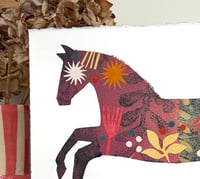 Image 3 of Domingo , a russet and stone monoprinted horse