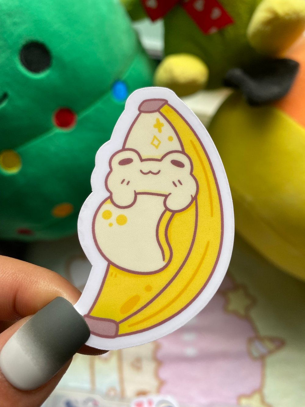 Banana Frog Vinyl Sticker