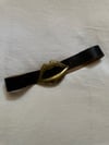 late 1960s brass STONES lips belt leather