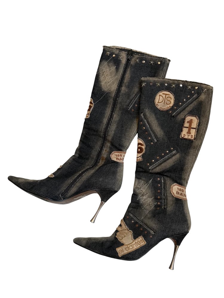 Image of EL DANTE’S PATCHWORK BOOTS