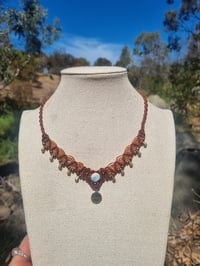 Image 1 of Larimar Ocean Weaver Necklace 