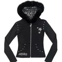 Image 3 of black starkissed hoodie *silver*