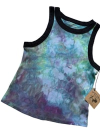 Image 4 of M Ladies Fitted Knit Contrast Tank in Mermaid  Ice Dye
