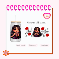 Como la Flor UV DTF Cup wrap
