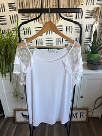Image 1 of white lace top 