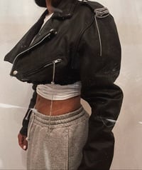 Image 6 of R CRYSTAL CHAIN BIKER JACKET