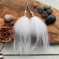 Image 1 of Marble Fox Poofs with Pi k Aventurine & Fresh Water Pearls - Qunukamken Collection