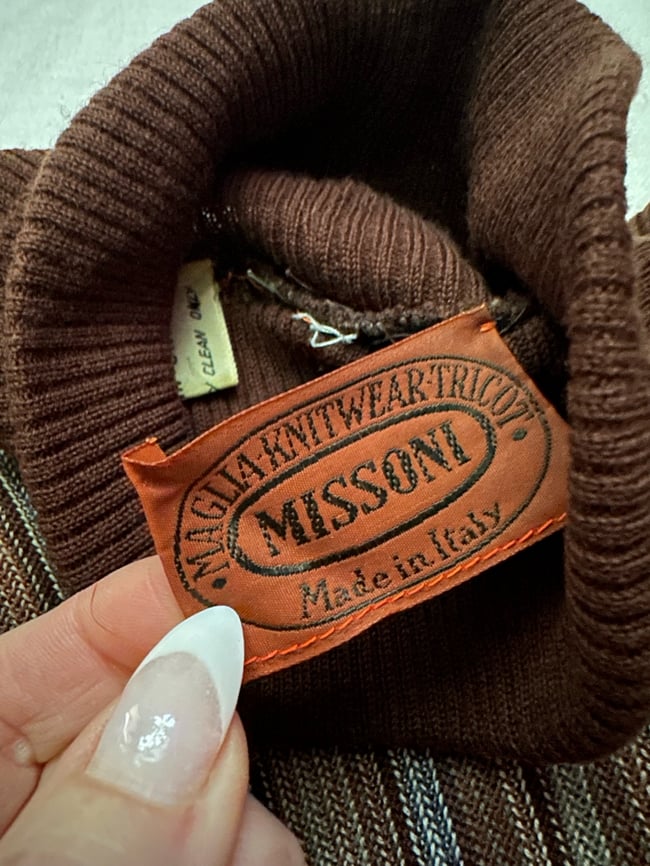 early 70s MISSONI italian knit dress