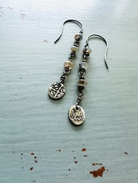 Image 9 of boulder opal sterling silver charm earrings