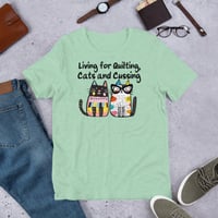 Image 3 of Quilting Cats and Cussing Unisex t-shirt