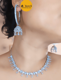 Image 2 of Riasha_American Diamond Necklace Set with Earrings 