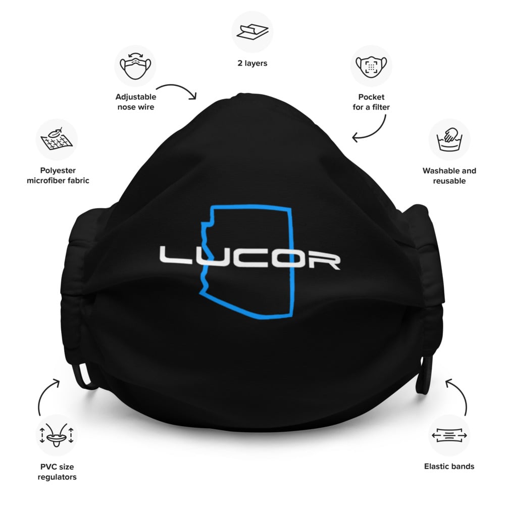 Image of Lucor Premium face mask (Blk/Blue)