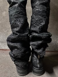 Image 2 of Layered Leather Perforated Green