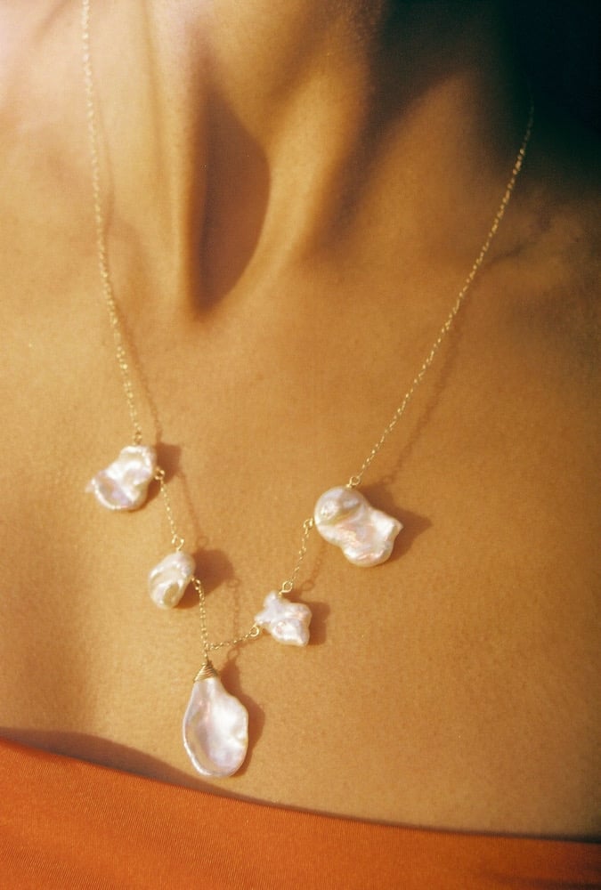 Image of Elise pearl necklace 