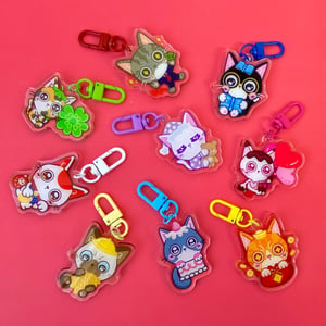 FORTUNE KITTY MYSTERY KEYCHAIN