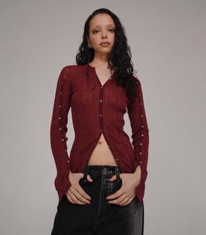 Image of PROTÉMOA - Touch Red Cardigan