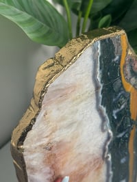 Image 5 of XL GOLD LINED QUARTZ X JASPER PLATTER -BRAZIL-