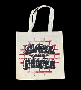 Image of S&P-“Brick Wall Tag” Logo Tote (Brick Red)