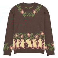Image 7 of Dancing Mice + Flowers Knitted Crew Sweater