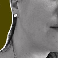 Image 3 of #3 Big Dimple Pebble Studs ( Silver & Gold)