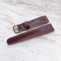 Image 4 of 20mm Burgundy Chevre Strap