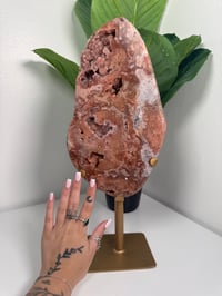 Image 4 of XL DRUZY PINK AMETHYST WITH CUSTOM STAND -BRAZIL-