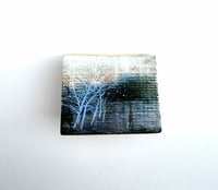 Image 3 of Tiny Silver Birch Trees Landscape on wooden block