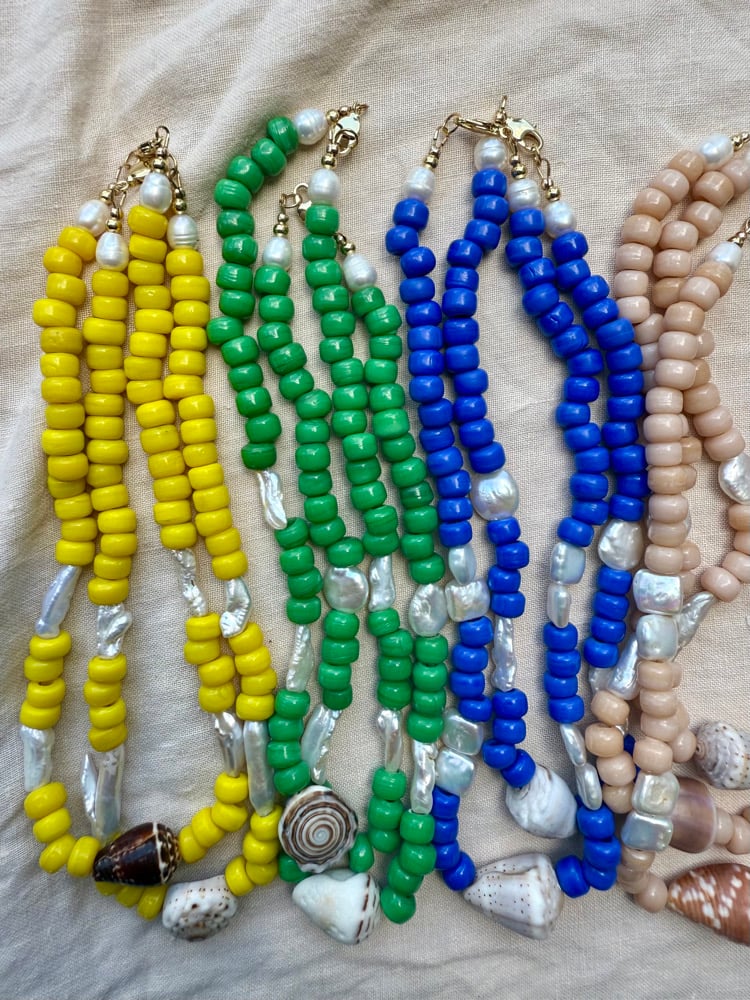Image of OG beaded shell necklace 