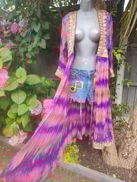 Image 12 of Mykonos Glitter wrap dress Maxi/ Kaftan pink 8-12uk