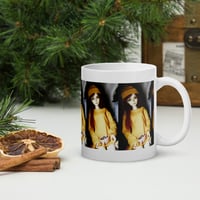 Image 1 of drinking hot chocolate White glossy mug