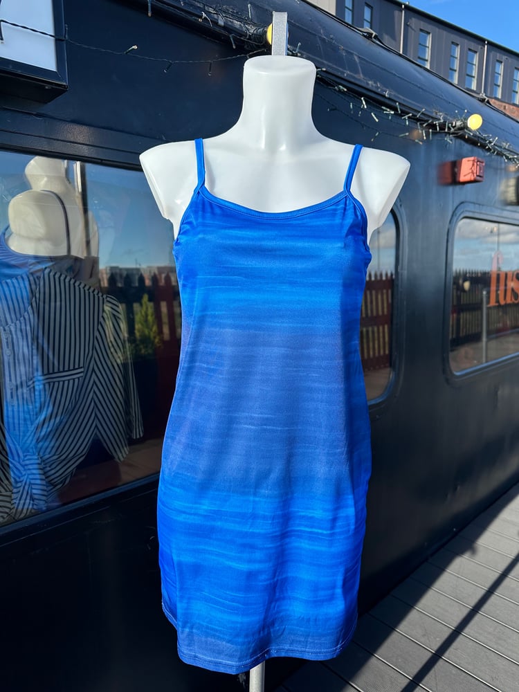 Image of 00'S FRENCH MINI DRESS - BLUE