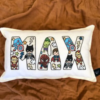 Image 2 of Marvellous Mini Superhero Personalised Cushion