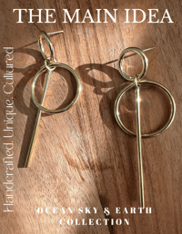 Image 2 of Keris solid brass earrings 