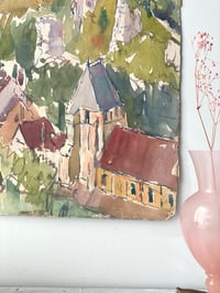Image 4 of Tableau ancien recto-verso gouache